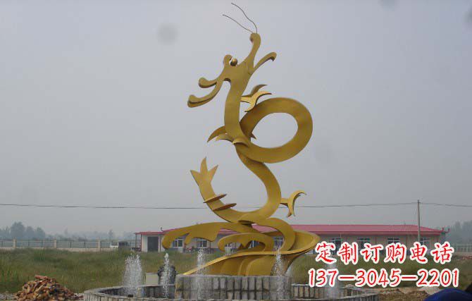 长沙雕塑飞龙 不锈钢雕塑龙