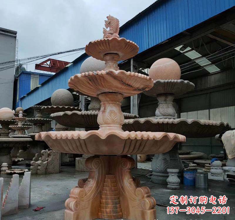 长沙高品质跌水钵石喷泉雕塑