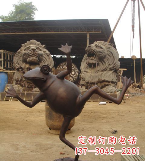 长沙动物青蛙铜雕
