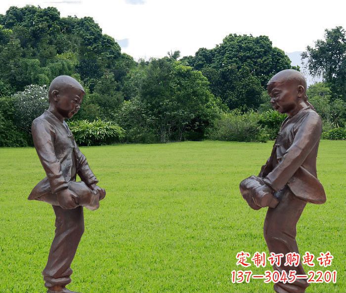 长沙中领雕塑精致的儿童铜雕雕塑