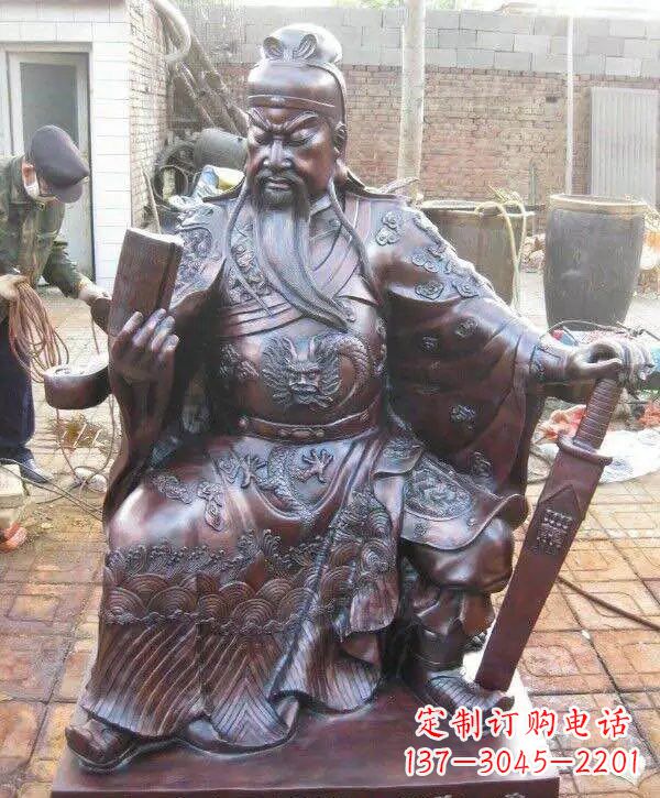 长沙读春秋的关公铜雕222