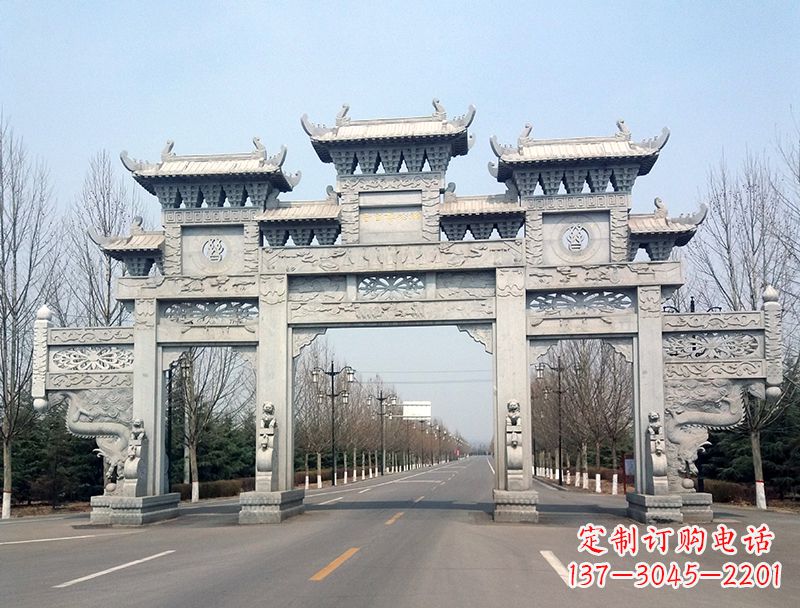 长沙中领雕塑装饰性牌坊雕塑