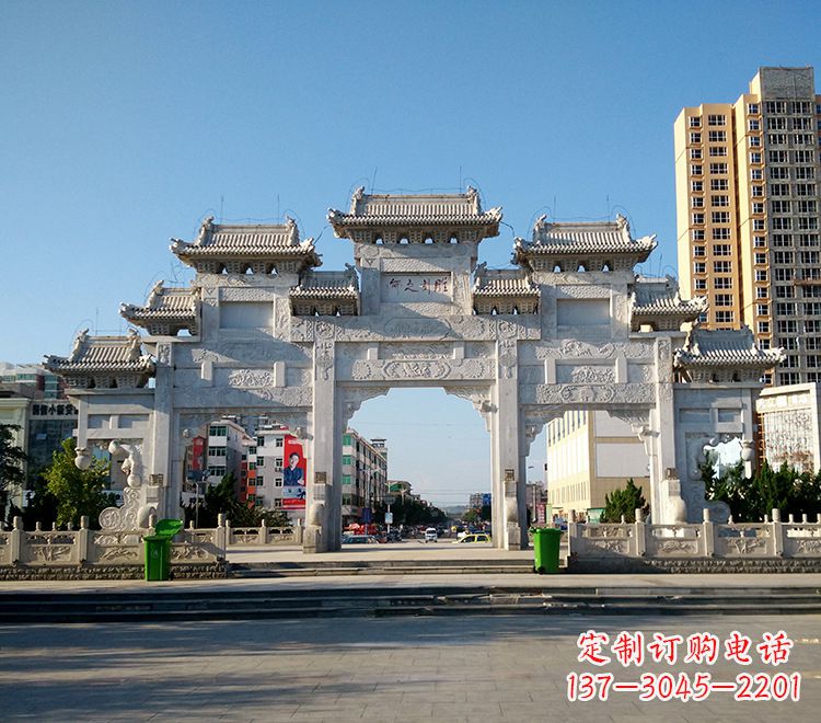 长沙精致锻铜牌坊雕塑