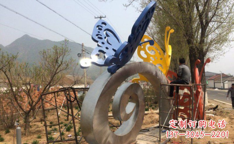 长沙优雅无比,不锈钢蝴蝶雕塑