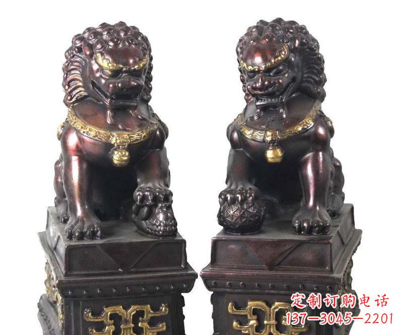 长沙传统工艺铜雕狮子雕塑