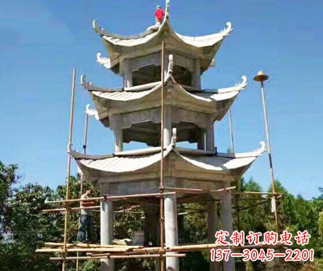 长沙精美古典凉亭石雕