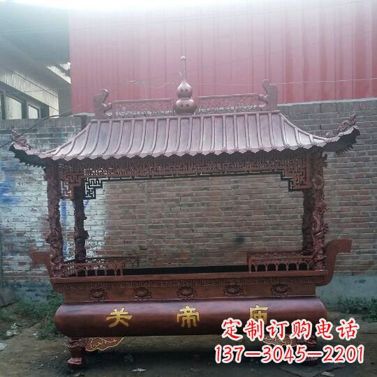 长沙方形香炉铜雕