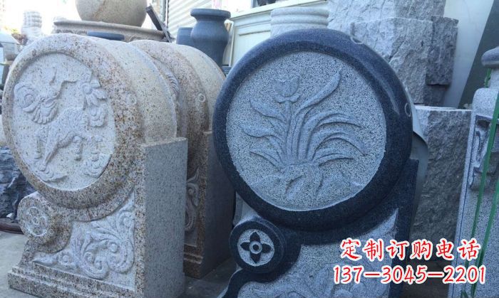 长沙传统仿古抱鼓门墩雕塑