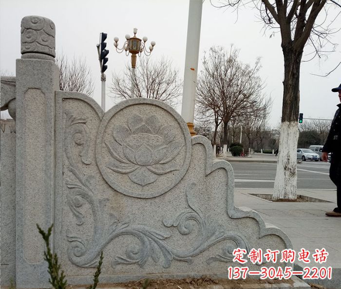 长沙仿古护城河石栏板雕塑