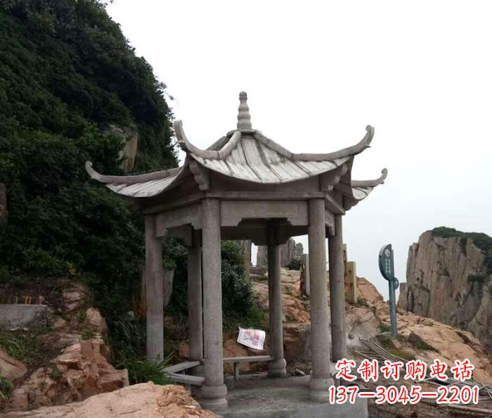 长沙风格独特的仿古凉亭石雕
