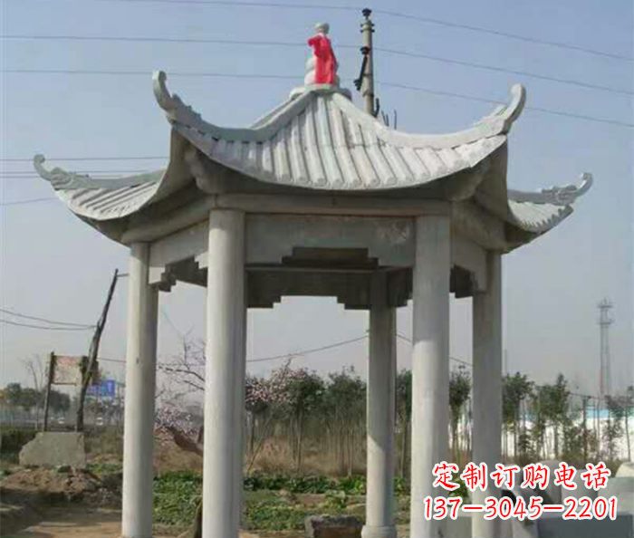 长沙典雅的仿古凉亭石雕