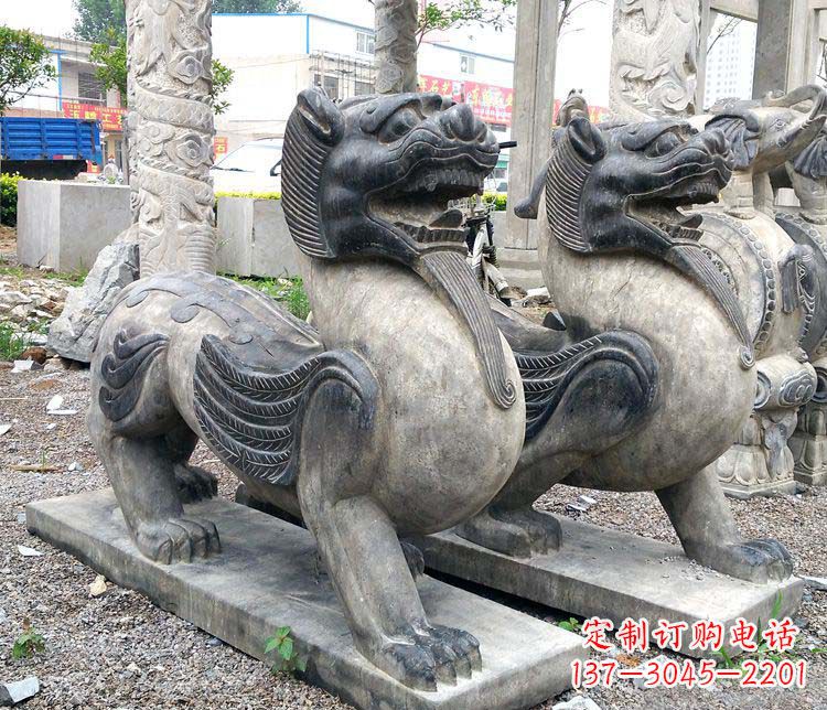 长沙工艺精湛的仿古貔貅门口招财石雕