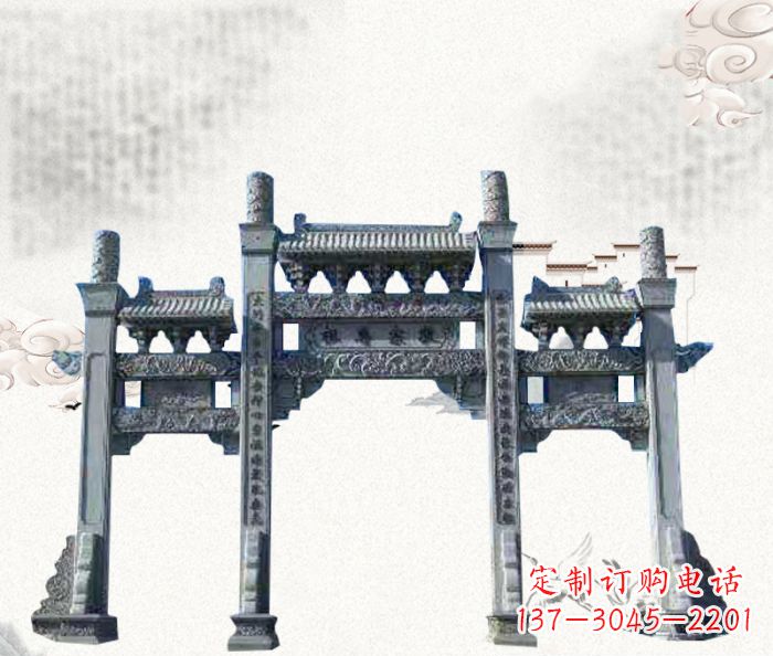 长沙精美仿古牌坊雕塑