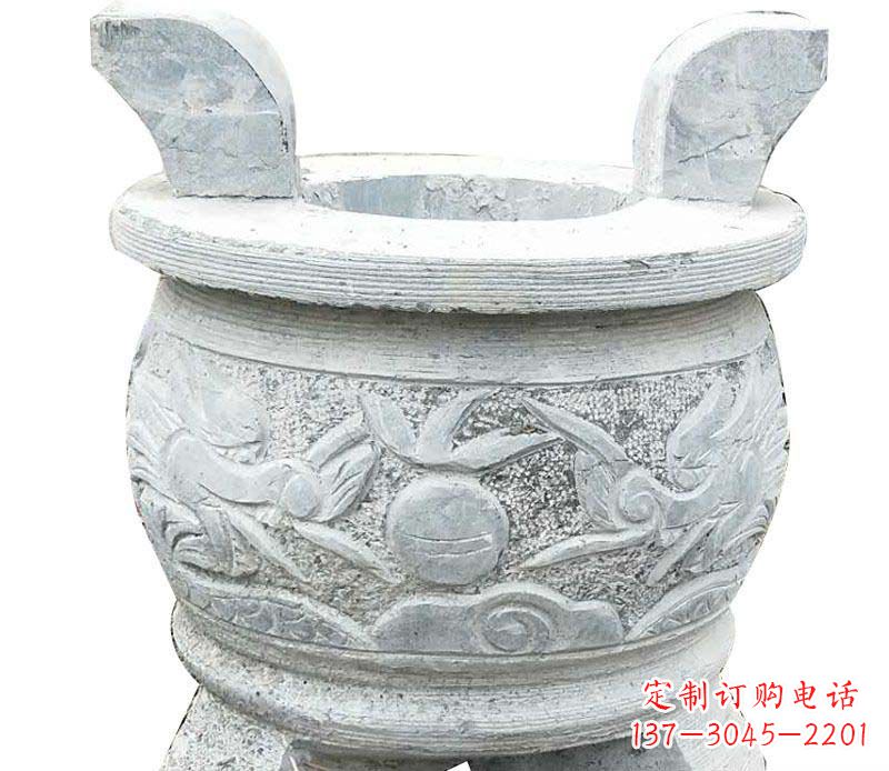 长沙精美仿古三足香炉石雕
