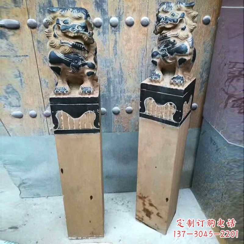 长沙仿古狮子拴马桩