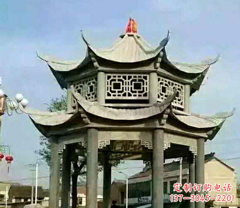 长沙精美仿古石凉亭雕塑
