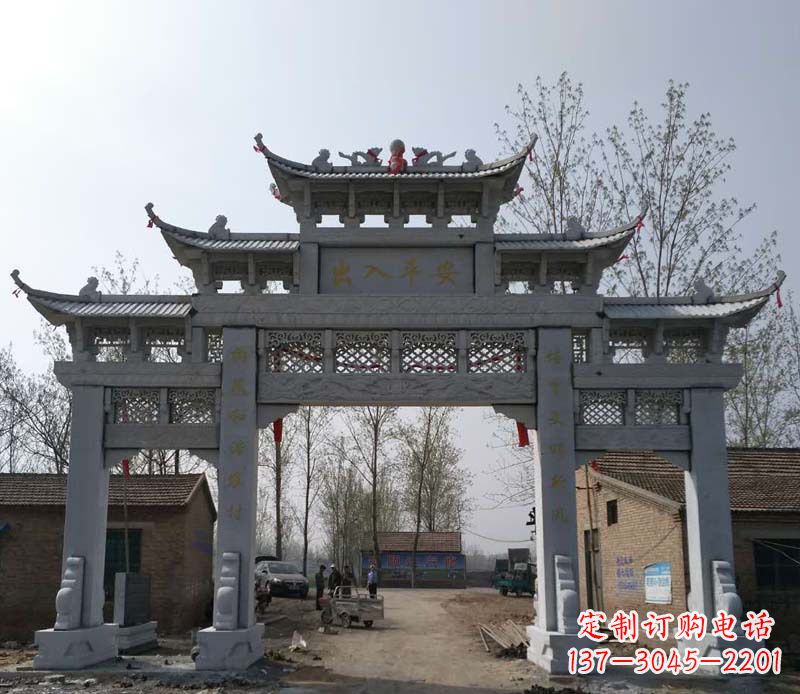 长沙仿古石牌坊石雕