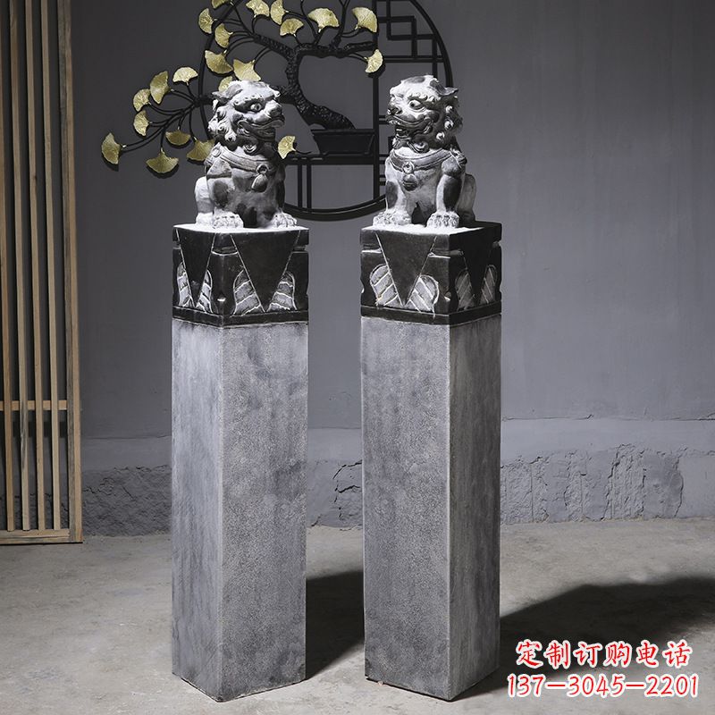 长沙仿古石狮子雕塑