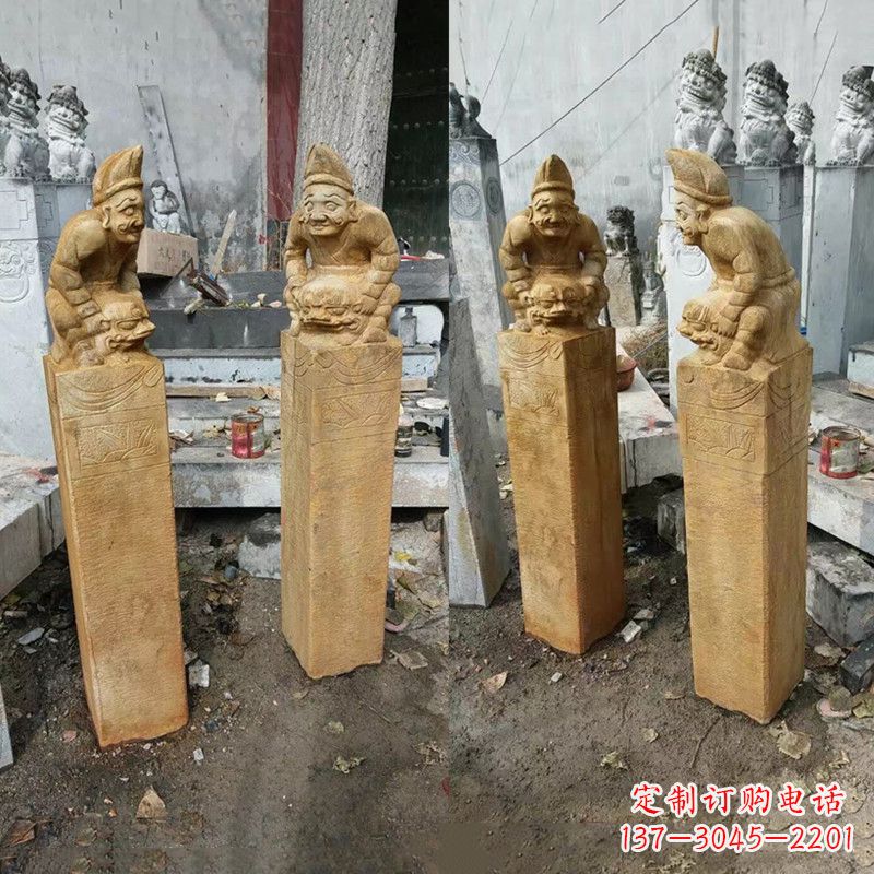 长沙经典仿古拴马桩雕塑
