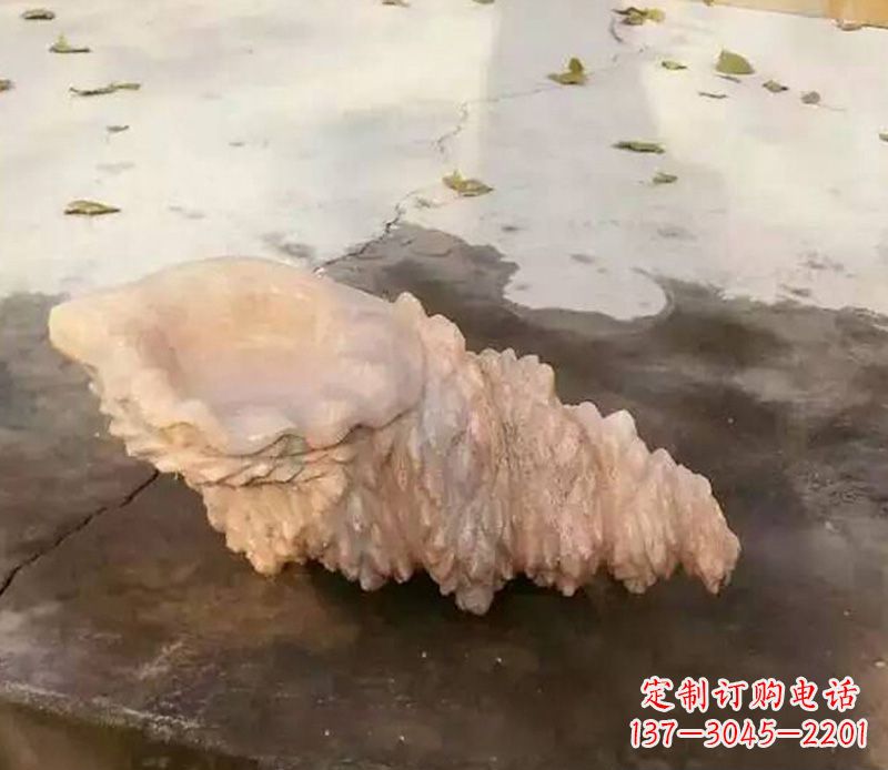 长沙中领雕塑——精美海螺石雕塑