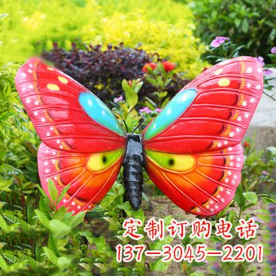 长沙仿真蝴蝶_红色款35x65x42