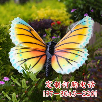 长沙仿真蝴蝶_黄蓝色80x68x35
