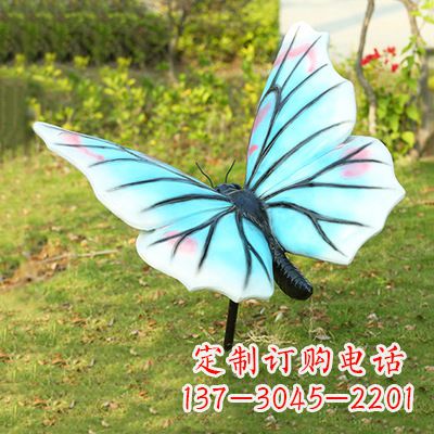 长沙浅蓝白色蝴蝶雕塑