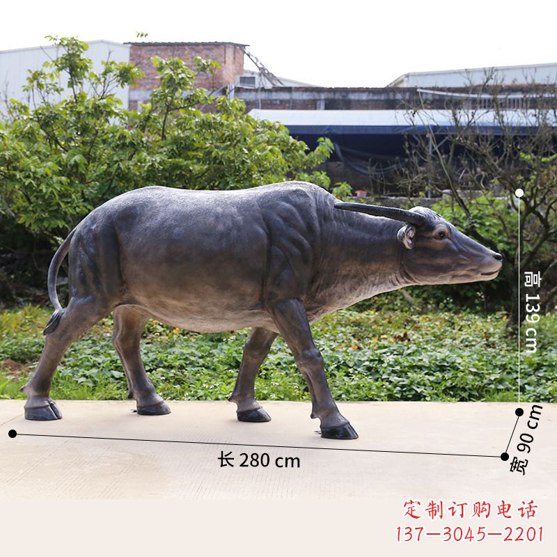 长沙仿真水牛动物雕塑