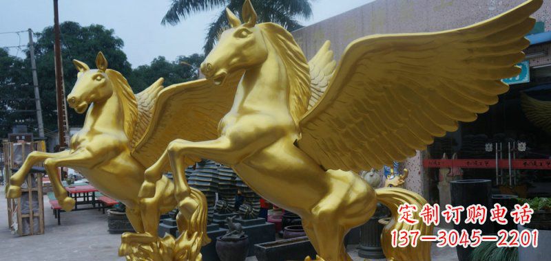 长沙飞马玻璃钢仿铜动物雕塑