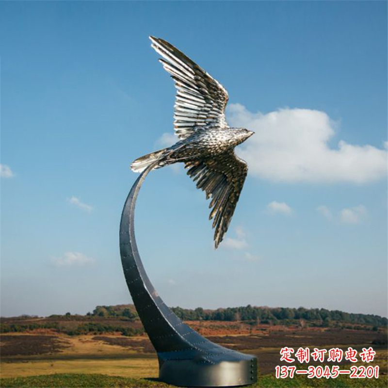 长沙飞翔老鹰景观不锈钢雕塑