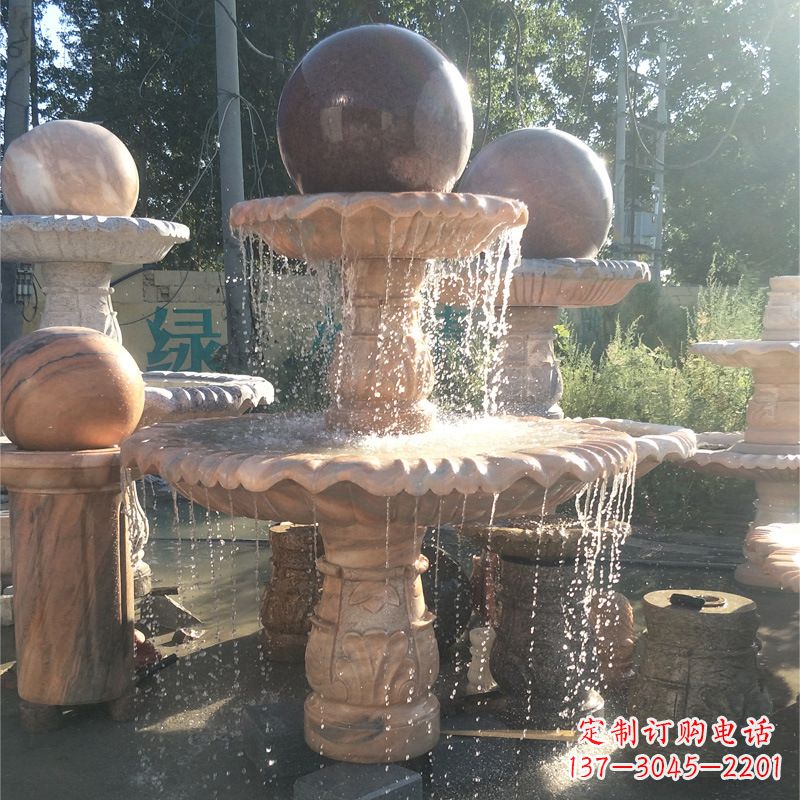 长沙福气无限,风水球石雕塑