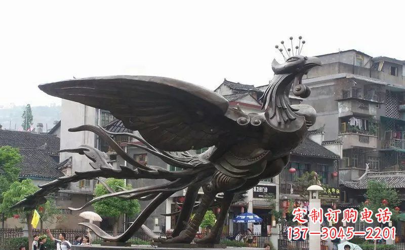 长沙凤凰公园景观铜雕
