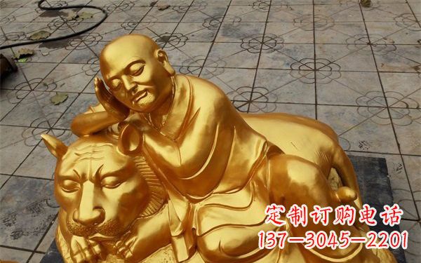长沙伏虎罗汉铜雕,古典美学与艺术的完美结合