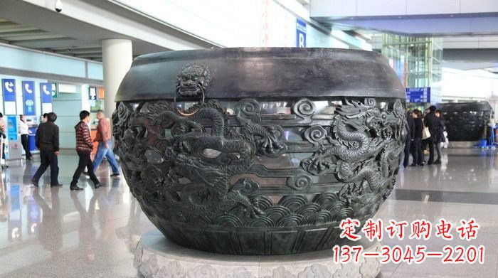 长沙浮雕水缸龙广场景观雕塑