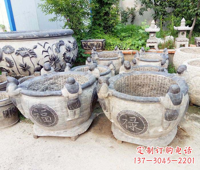 长沙福禄招财石雕水缸
