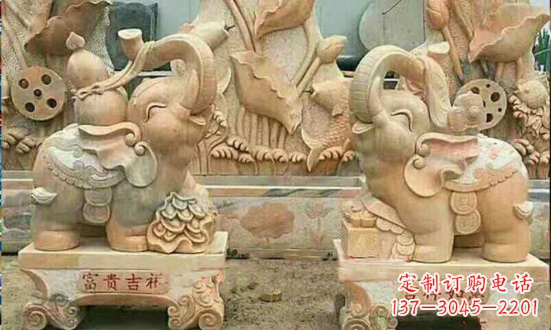 长沙祥和典雅 富贵吉祥大象石雕