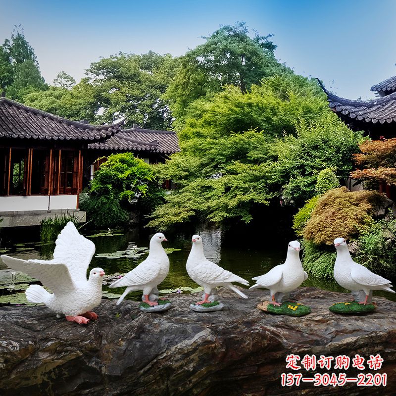 长沙鸽子的雕塑