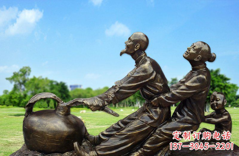 长沙和谐之美,铜雕萝卜雕塑