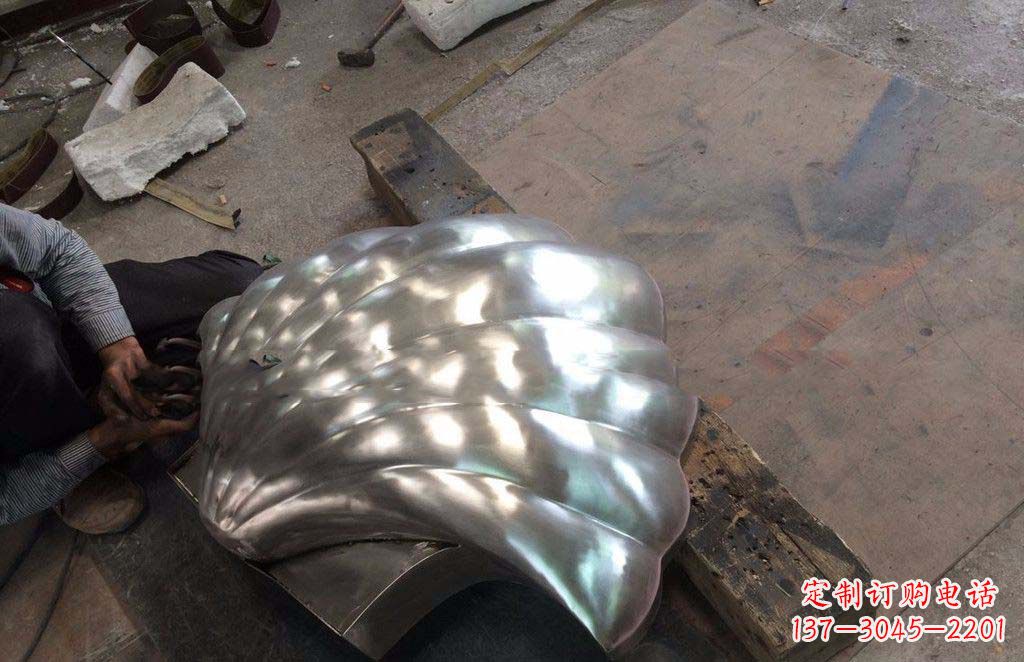 长沙精致现代的不锈钢贝壳雕塑