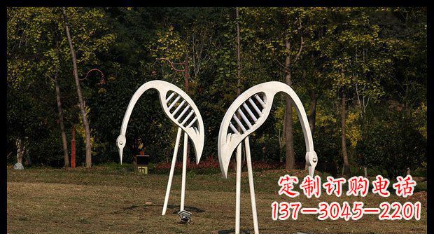 长沙精美不锈钢仙鹤雕塑