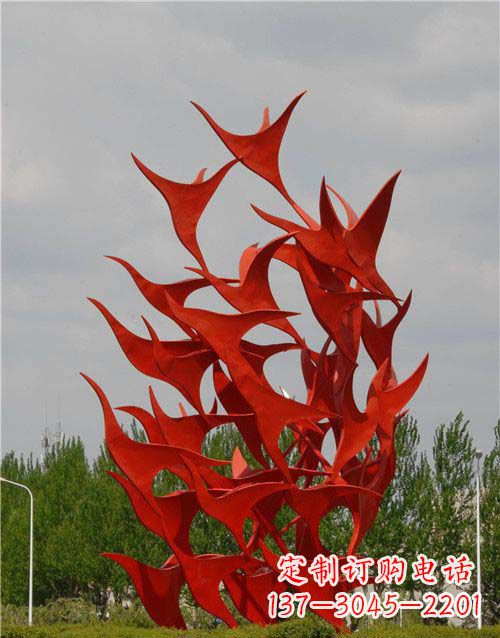 长沙不锈钢天鹅雕塑,唤醒公园景观