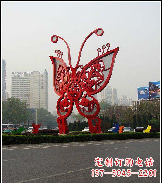 长沙大型不锈钢蝴蝶雕塑
