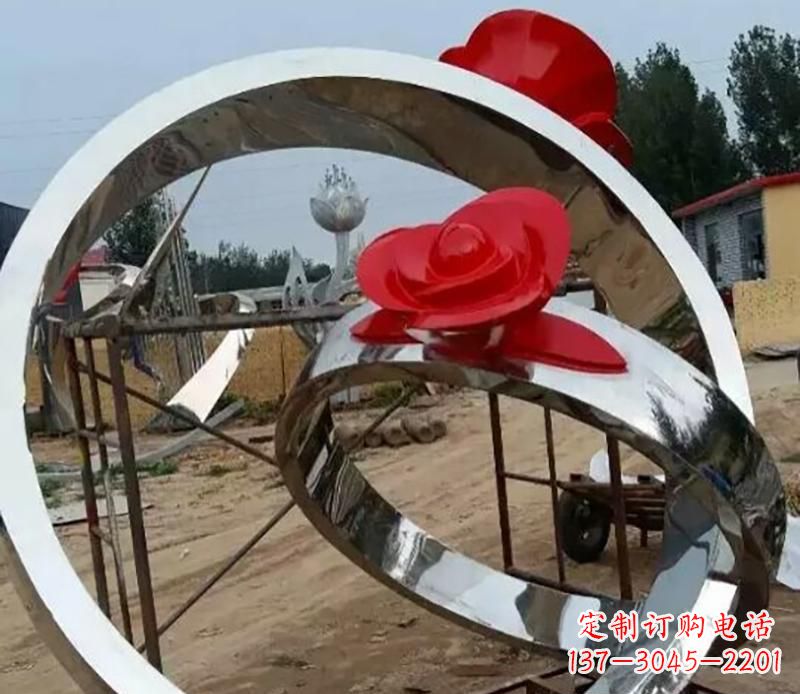 长沙精致的不锈钢戒指雕塑