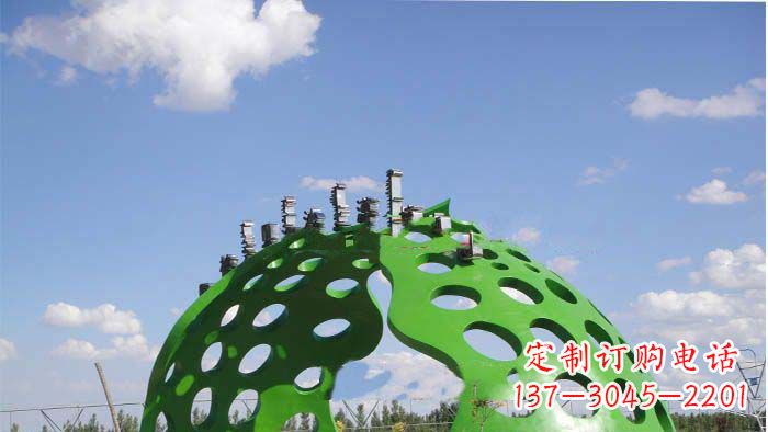 长沙约克公园不锈钢镂空半圆拱门雕塑