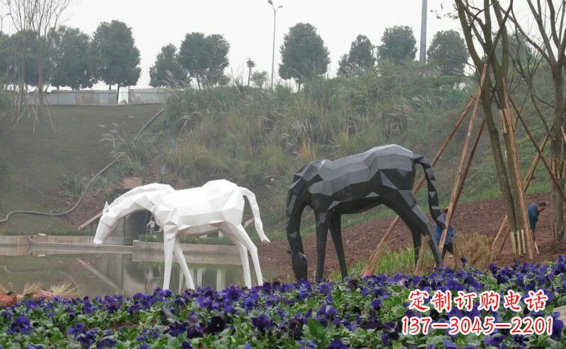 长沙盛世之美,精美不锈钢动物雕塑