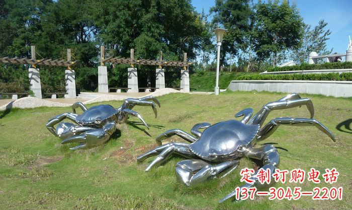长沙产品名称精美铸造不锈钢螃蟹雕塑