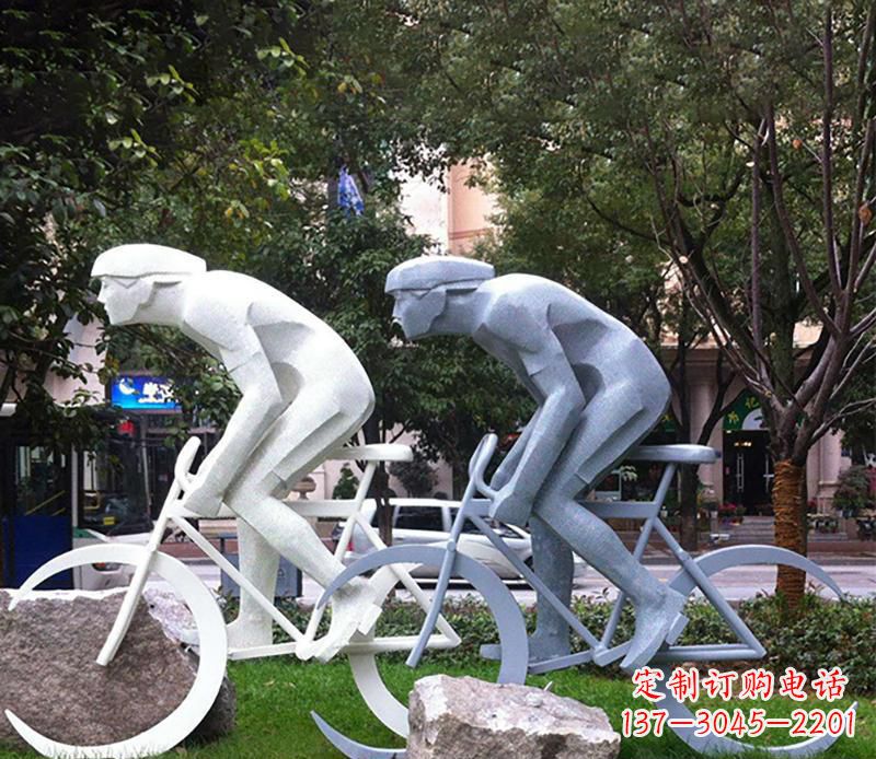 长沙装饰型不锈钢骑自行车雕塑