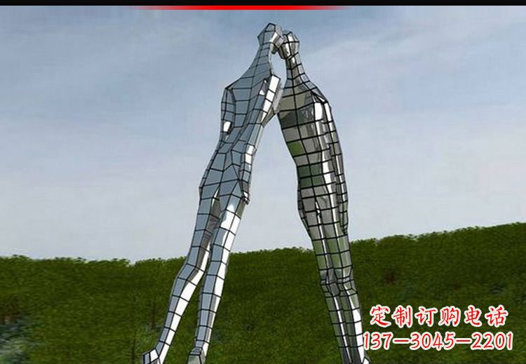 长沙爱的无限,不锈钢情侣人物雕塑