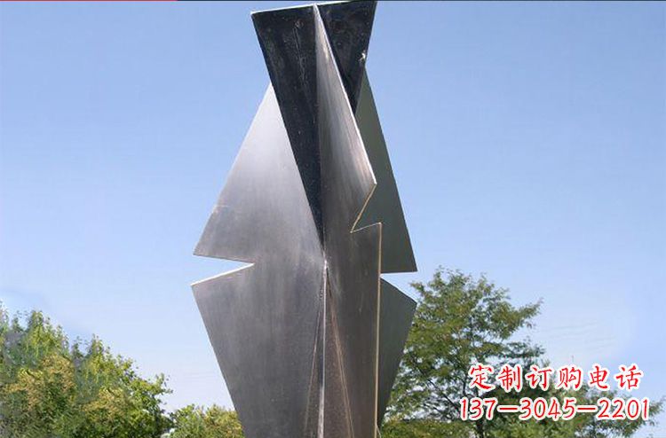 长沙不锈钢树叶雕塑更新公园景观