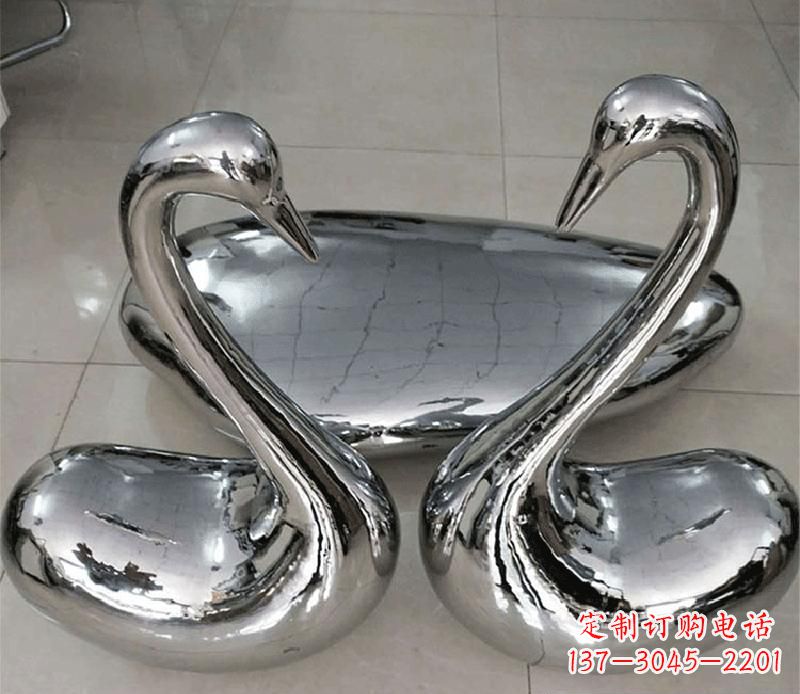 长沙高端定制不锈钢天鹅雕塑